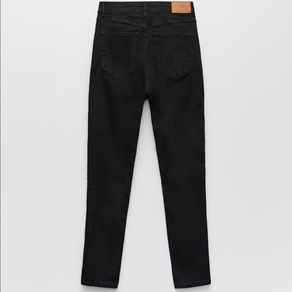 Zara Black LIMITLESS JEANS Size Large - Picture 7 of 9